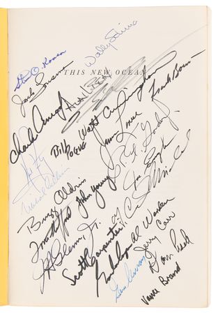 Lot #6379 NASA Astronauts (26) Multi-Signed Book with Armstrong, Aldrin, Collins, Young, Anders, and More - Image 4