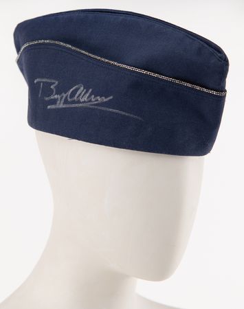 Lot #6146 Buzz Aldrin Signed USAF Flight Cap - Image 1