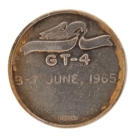 Lot #6039 Gemini 4 Flown Gold-Plated Fliteline Medallion - From the Collection of Bailey K. Howard - Image 2