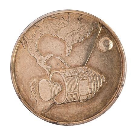 Lot #6067 Apollo 1 Gold-Plated Fliteline Medallion