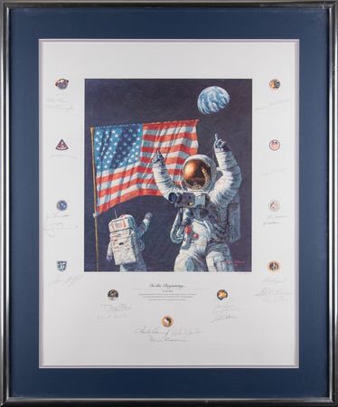 Lot #6371 Apollo Astronauts (20) Multi-Signed Limited Edition Print by Alan Bean - 'In the Beginning' (#AP18/150) - Image 7