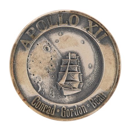 Lot #6172 Apollo 12 Flown Robbins Medallion - From the Personal Collection of Edgar Mitchell - Image 1