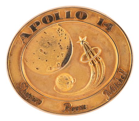 Lot #6275 Apollo 14 Flown 14K Gold Robbins Medallion - From the Personal Collection of Edgar Mitchell - Image 1