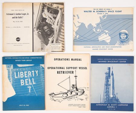 Lot #6024 Project Mercury (5) Vintage Booklets and