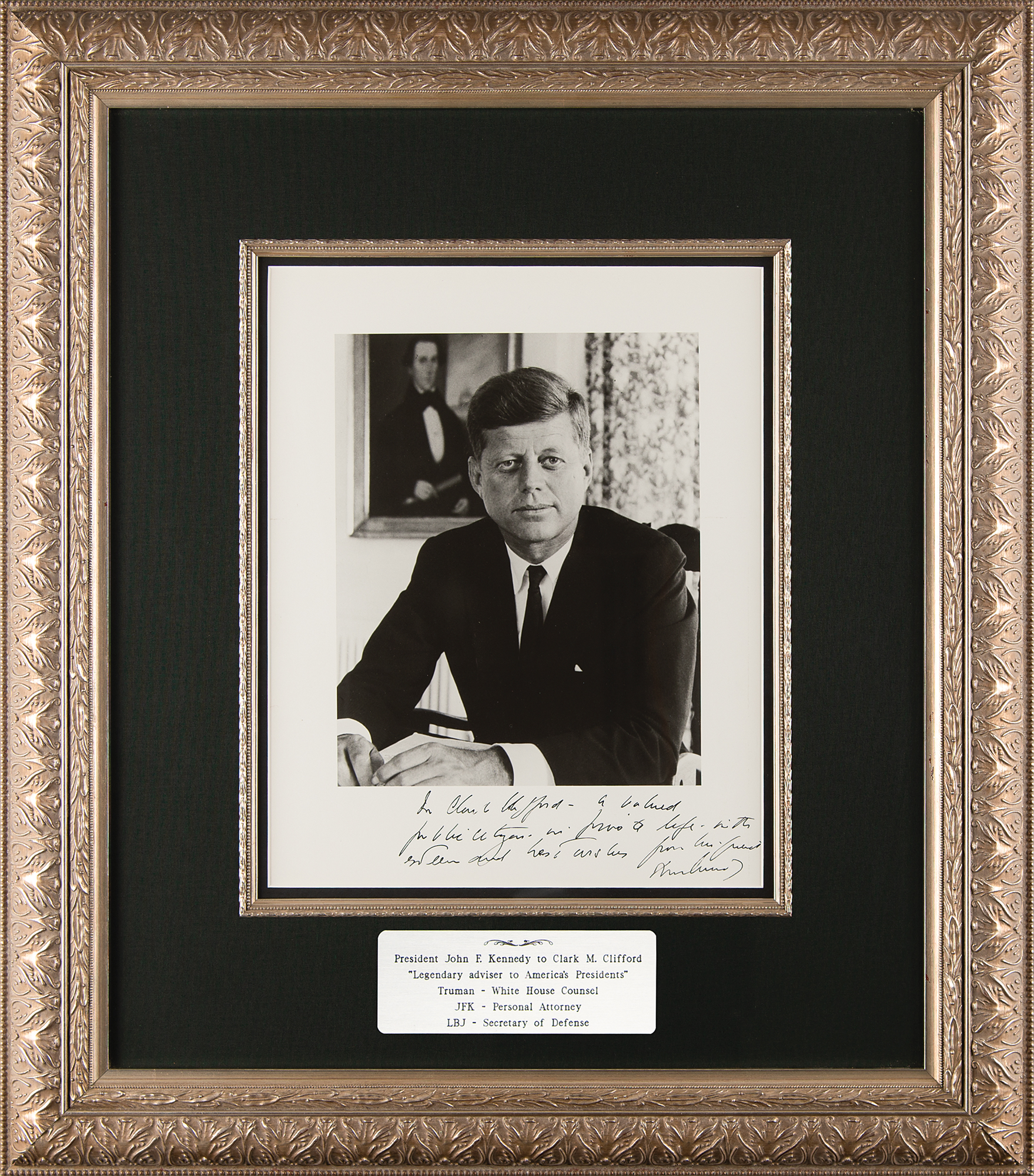 John F. Kennedy Oversized Signed Photograph by Alfred