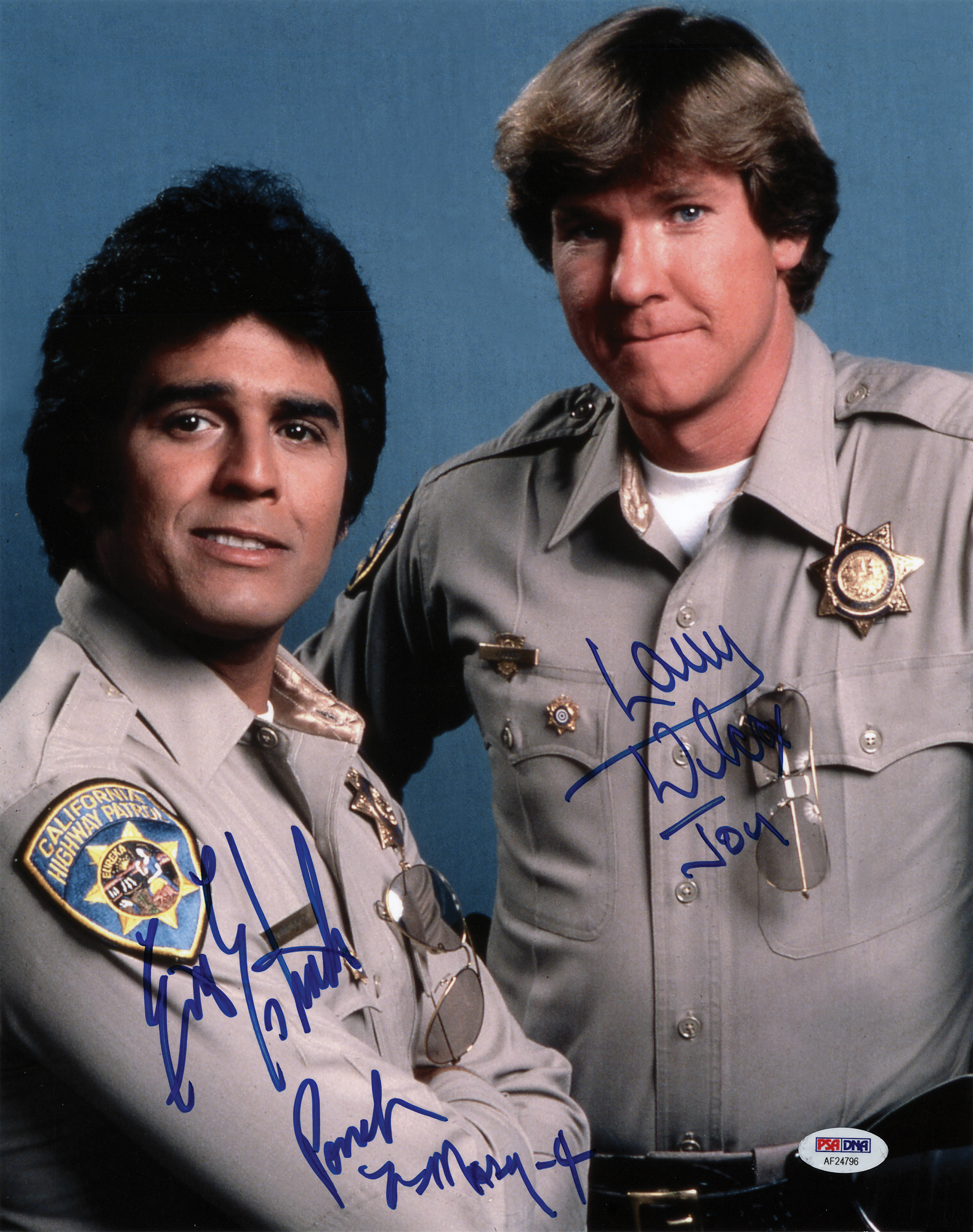CHiPs: Erik Estrada and Larry Wilcox Signed Photograph, image size:1580x2000