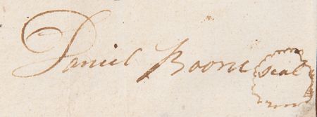 Lot #802 Daniel Boone Autograph Document Signed for Land Bond — 