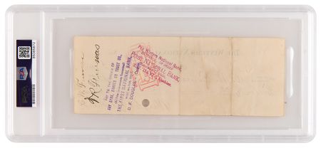 Lot #325 Orville Wright Signed Check as 