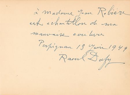 Lot #449 Raoul Dufy Signature