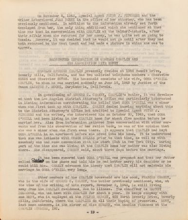 Lot #601 Charlie Chaplin: FBI File for 