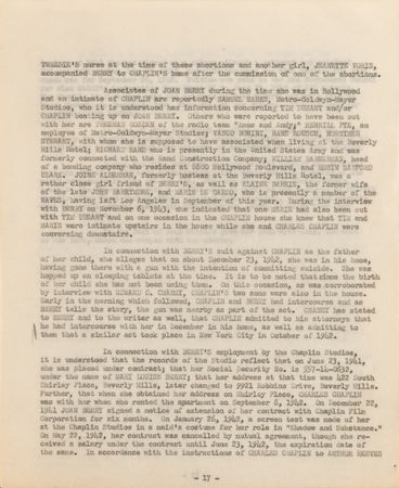 Lot #601 Charlie Chaplin: FBI File for 