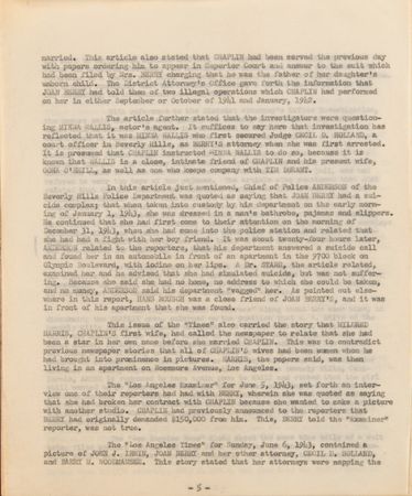 Lot #601 Charlie Chaplin: FBI File for 