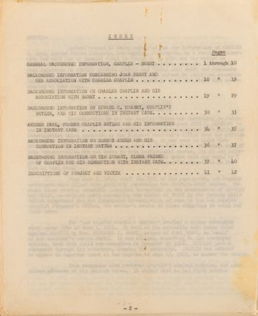 Lot #601 Charlie Chaplin: FBI File for 