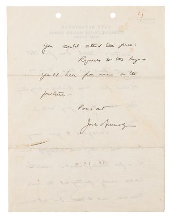 Lot #18 John F. Kennedy Autograph Letter Signed to a Fellow PT-109 Survivor - Image 5