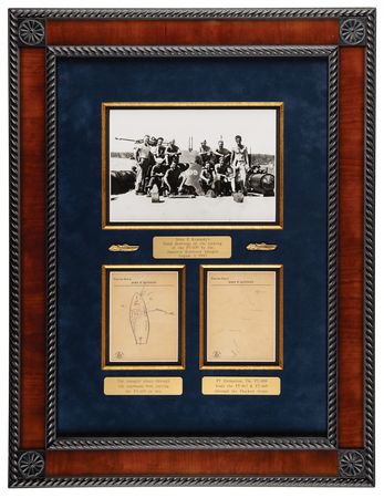 Lot #42 John F. Kennedy (2) Original Sketches of the PT-109 Incident, Made for the Screenwriter of Navy Log: 'PT 109' - Image 2