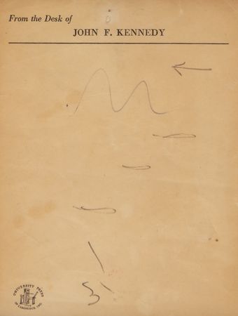 Lot #42 John F. Kennedy (2) Original Sketches of the PT-109 Incident, Made for the Screenwriter of Navy Log: 'PT 109' - Image 4