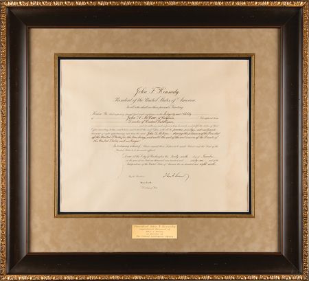 Lot #19 John F. Kennedy Document Signed as President, Appointing CIA Director John A. McCone - Key Figure in the Cuban Missile Crisis - Image 4