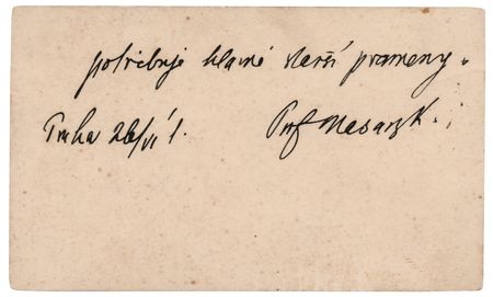 Lot #272 Tomas Masaryk Autograph Note Signed - Image 2