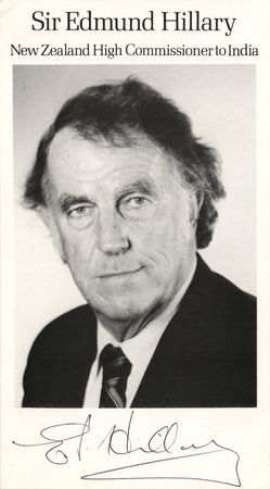 Lot #249 Edmund Hillary Signed Photograph