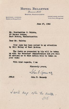 Lot #30 John F. Kennedy Typed Letter Signed, Two