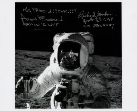 Lot #344 Apollo 12: Alan Bean and Richard Gordon Signed Photograph - Image 1