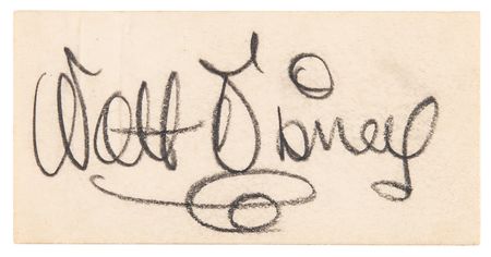 Lot #461 Walt Disney Signature