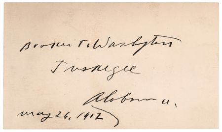 Lot #305 Booker T. Washington Signature