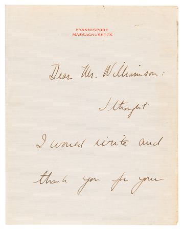 Lot #26 John F. Kennedy Autograph Letter Signed, Thanking a Journalist for Reviewing While England Slept - Image 2