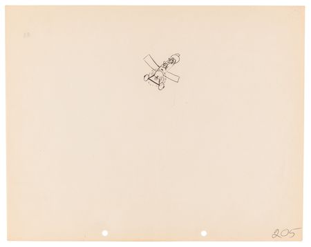 Lot #462 Mickey Mouse and Minnie Mouse production drawing by Ub Iwerks from Plane Crazy - The First Mickey Cartoon - Image 2
