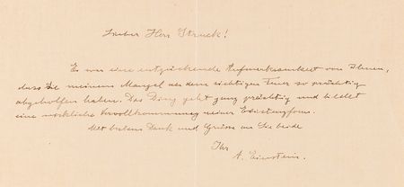 Lot #194 Albert Einstein Autograph Letter Signed to Artist Hermann Struck, Sending Thanks for a Cigarette Lighter - Image 3