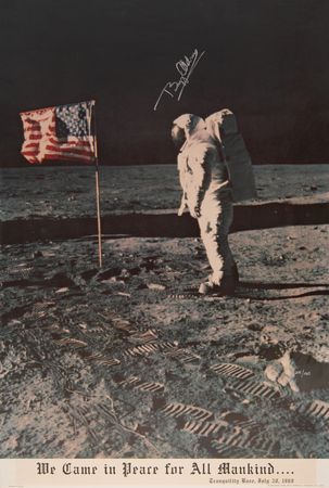 Lot #338 Buzz Aldrin Signed Limited Edition Poster - Image 1