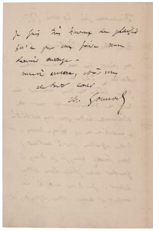 Lot #532 Charles Gounod Autograph Letter Signed - Image 2