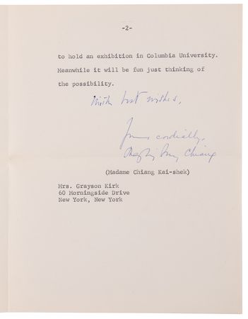 Lot #224 Madame Chiang Kai-shek Signed 'Paintings' Book and Typed Letter Signed - Image 12