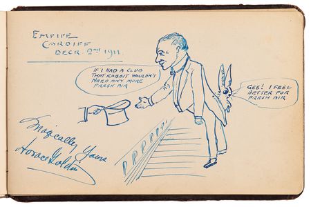 Lot #570 Harry Houdini Signed Autograph Book - ??Love Laughs at Locksmiths,? so does Harry Handcuff Houdini