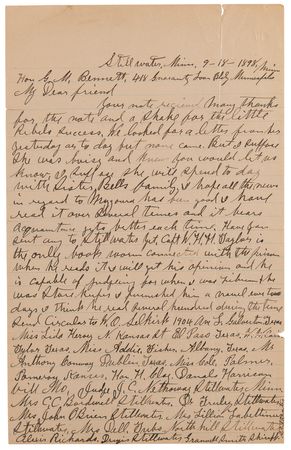 Lot #207 Cole Younger Autograph Letter Signed from Minnesota State Prison - Image 1