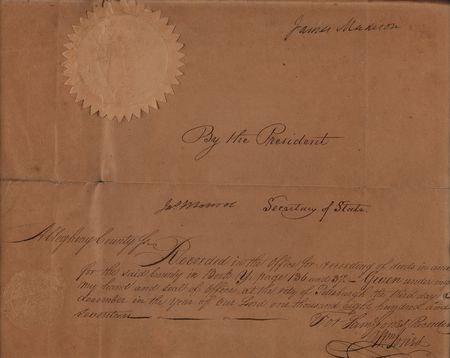 Lot #5 James Madison and James Monroe Document Signed as President and Secretary of State - Image 2