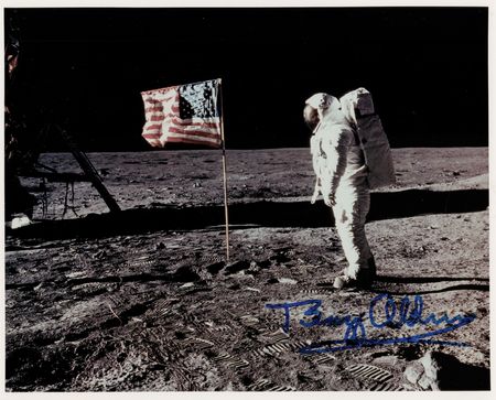 Lot #336 Buzz Aldrin Signed Photograph