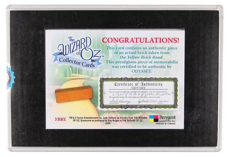 Lot #751 Wizard of Oz: Jerry Maren Signed 'Yellow Brick Road' Relic - Image 3