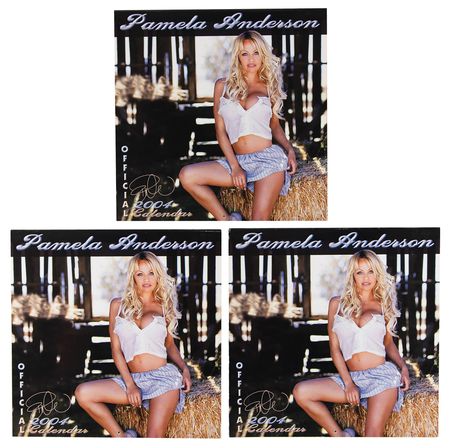 Lot #584 Pamela Anderson (3) Signed Calendars - Image 2