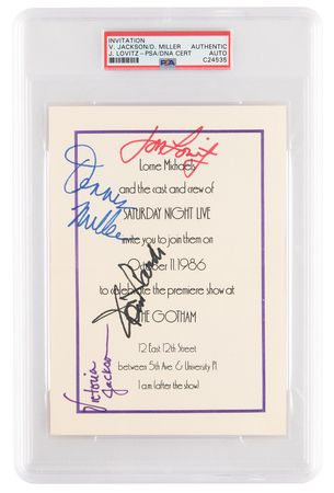 Lot #711 Saturday Night Live Cast-Signed Invitation - Image 1