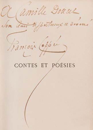 Lot #504 Francois Coppee Signed Book - Contes en vers - Image 2