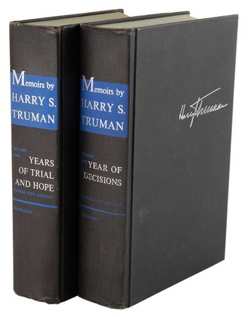 Lot #135 Harry S. Truman (2) Signed Books - Memoirs: Year of Decisions and Years of Trial and Hope - Image 1
