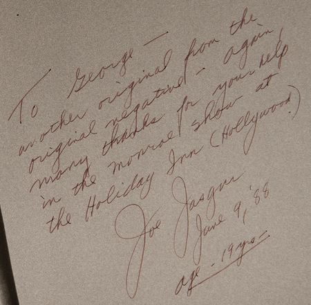 Lot #574 Marilyn Monroe Original Oversized Photograph Signed by Joseph Jasgur to George Hurrell - Image 2