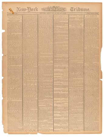 Lot #99 U. S. Grant: The New-York Tribune from July 24, 1885 - The Death of an American President - Image 1