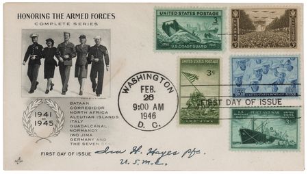 Lot #313 Iwo Jima: Ira Hayes Signed First Day