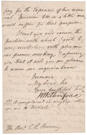 Lot #173 William Wilberforce Letter Signed - Image 3