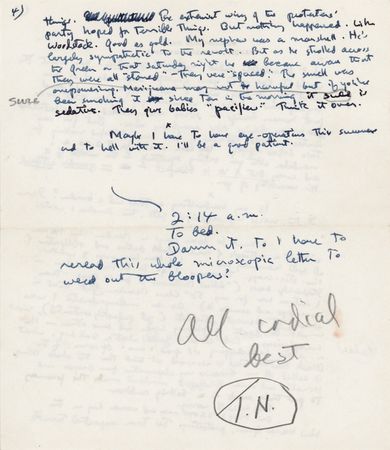 Lot #513 Thornton Wilder Autograph Letter Signed with Several Classic Literary References - Image 4