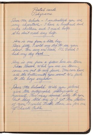 Lot #565 Roscoe 'Fatty' Arbuckle Handwritten Comedy Reference Notebook - Filled with Lyrics, One-Liners, and Witticisms - Image 13