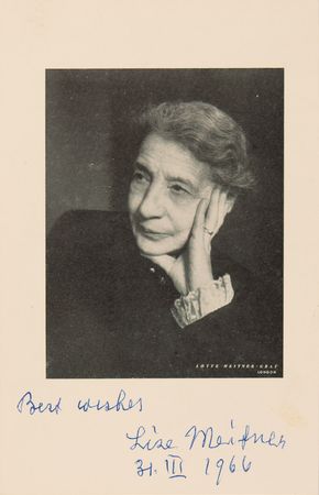 Lot #198 Lise Meitner Signed Photograph