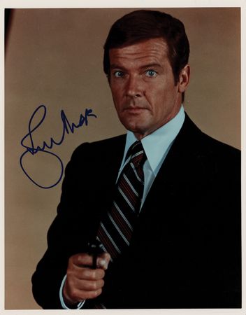 Lot #689 Roger Moore Signed Photograph